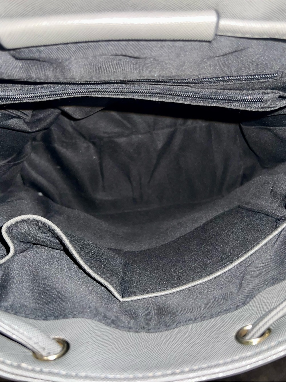 Sleek Backpack Purse with Gold Hardware - Picture 4 of 9